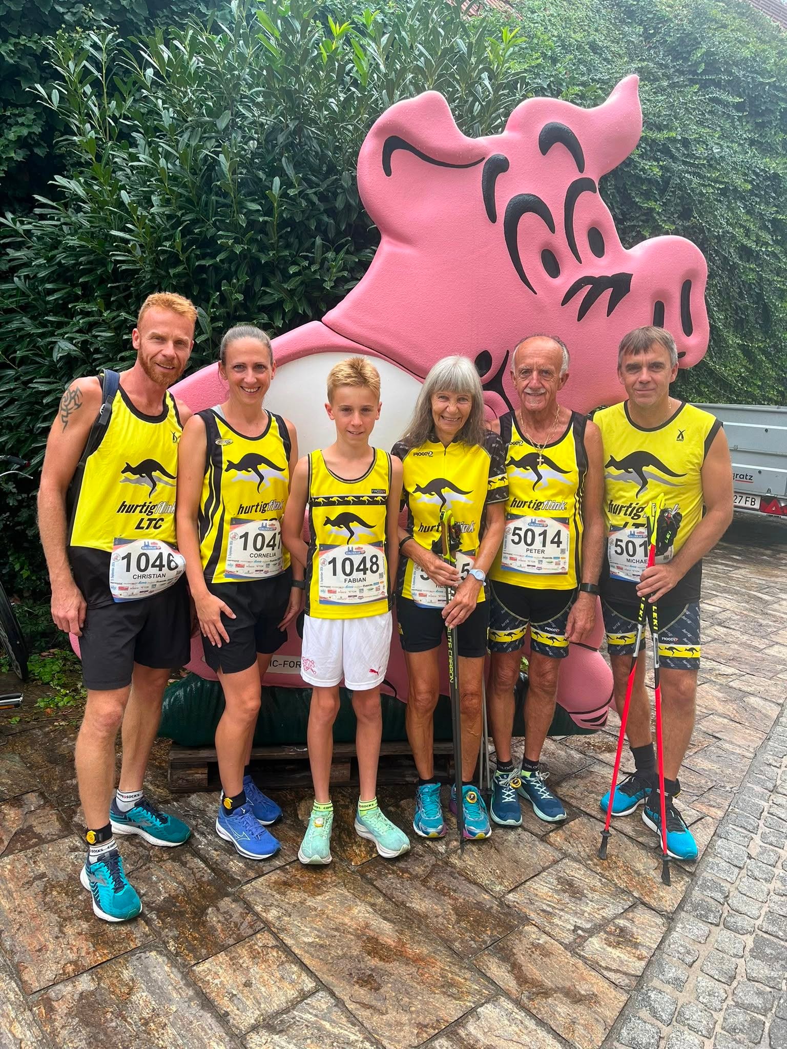 Familie Ostermann beim Schilcherlauf in Stainz